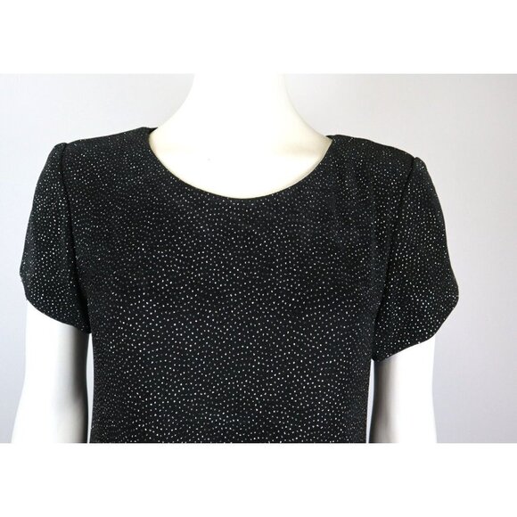VINTAGE 90'S WOMEN'S BLACK GLITTER SHIMMER DRESS - JESSICA HOWARD - SIZE 6 - Picture 3 of 7